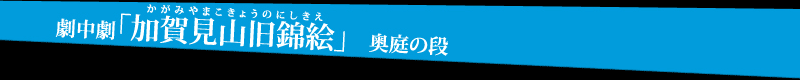 劇中劇「加賀見山旧錦絵」奥庭の段